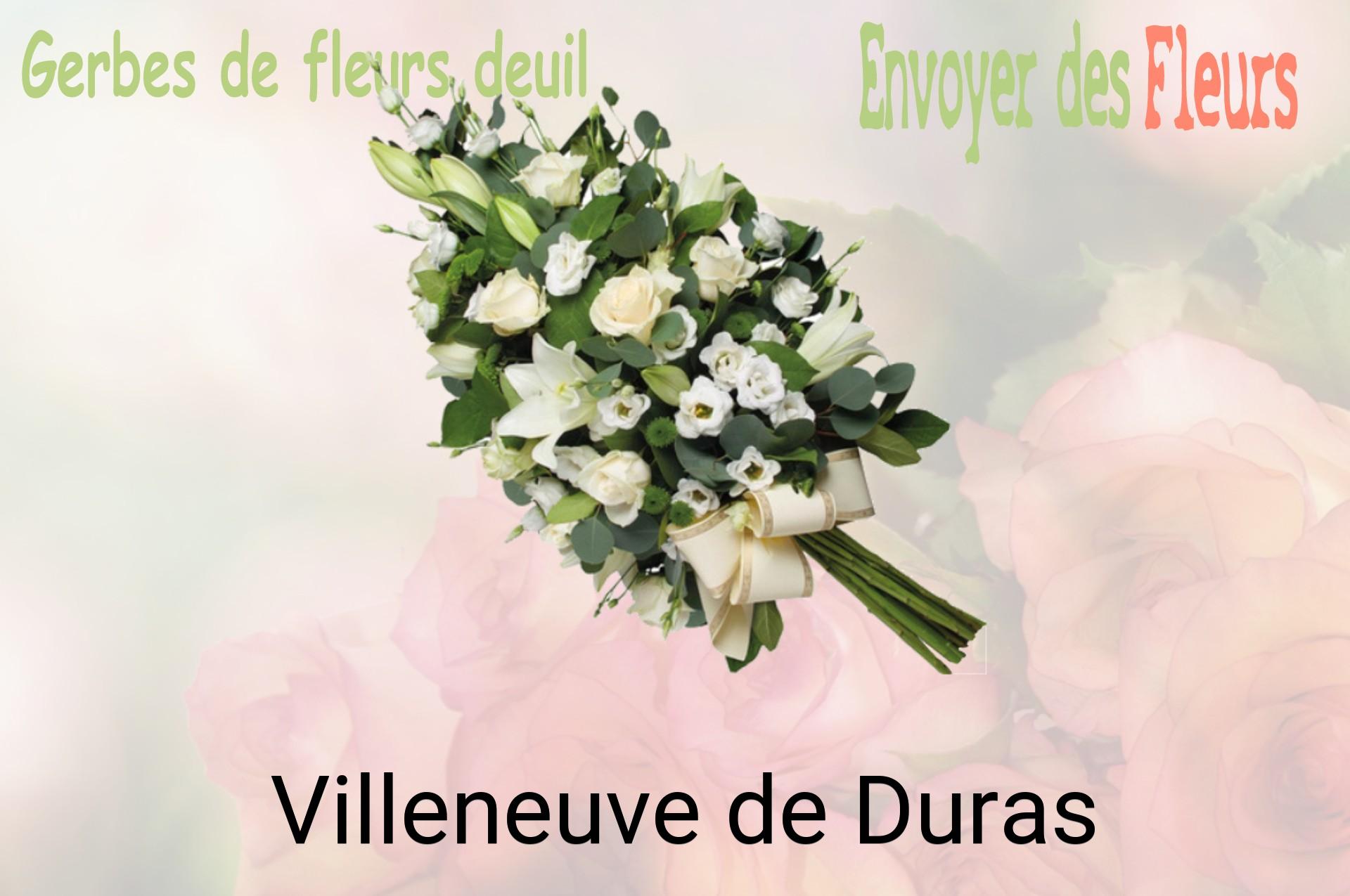 Gerbe de fleurs de deuil livrée à Villeneuve-de-Duras